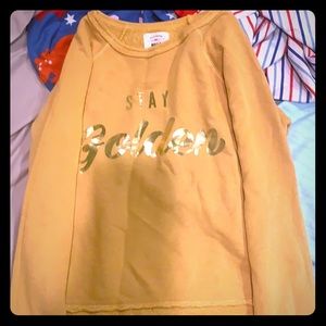 Yellow cropped sweater